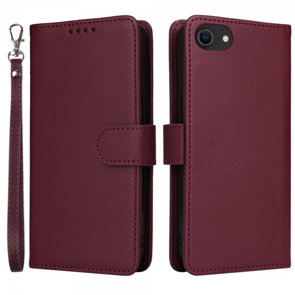 Betopnice iPhone 6/6S/7/8/SE Kuori irrotettavalla kannella 005 Punainen
