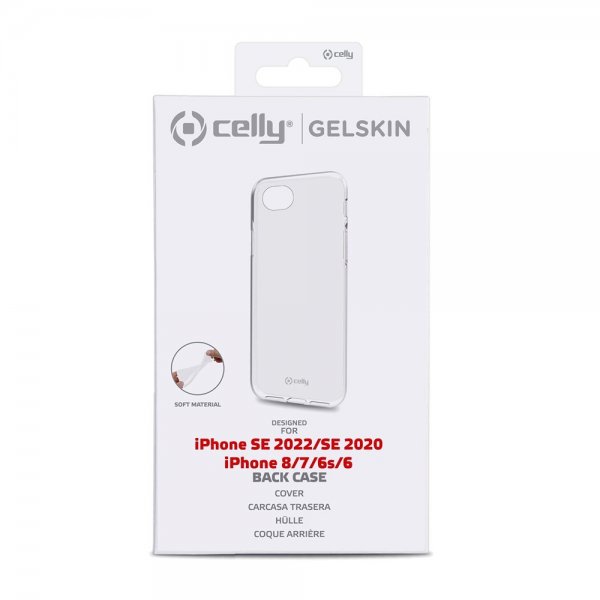 Celly iPhone 6/6S/7/8/SE Kuori GELSKIN Läpinäkyvä