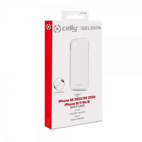 Celly iPhone 6/6S/7/8/SE Kuori GELSKIN Läpinäkyvä
