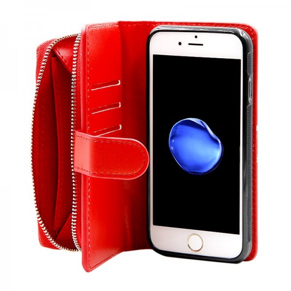 iPhone 6/6S Kotelo Magneettisesti Irrotettava Kuori Punainen