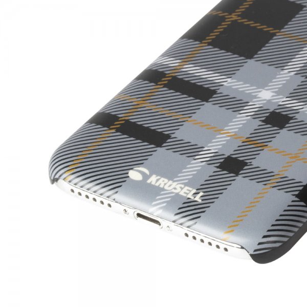 Krusell iPhone 7/8/SE Kuori Limited Cover Plaid Dark Grey