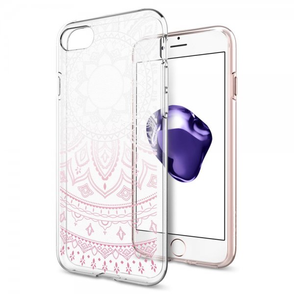 Spigen iPhone 7/8/SE kuori Liquid Crystal Shine Pink