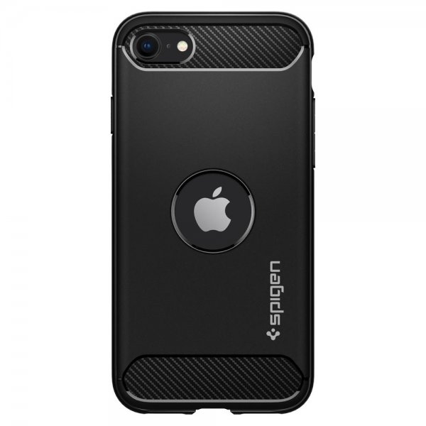 Spigen iPhone 7/8/SE kuori, Rugged Armor, mattamusta