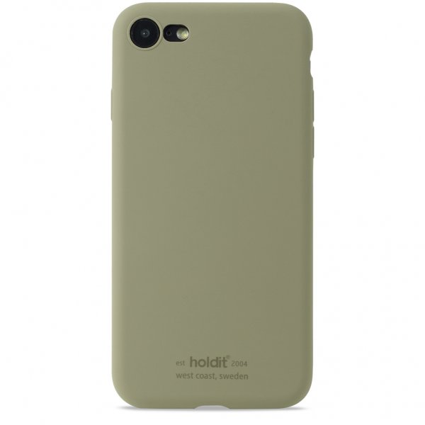holdit iPhone 7/8/SE kuori Silikoni Khaki Green