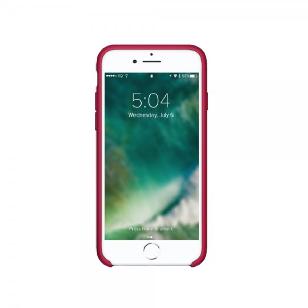 Xqisit iPhone 7/8/SE kuori silikonikotelo punainen