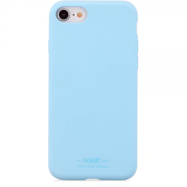 holdit iPhone 7/8/SE kuori silikoni vaaleansininen