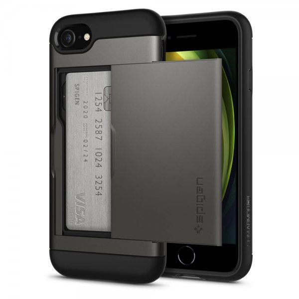 Spigen iPhone 7/8/SE kuori Slim Armor CS Gunmetal