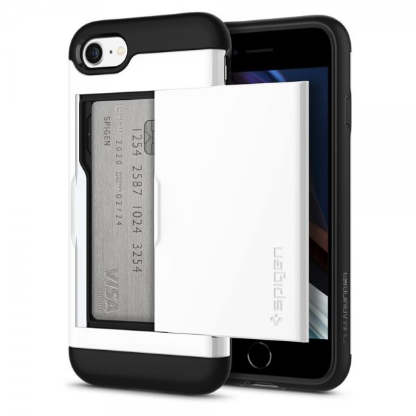 Spigen iPhone 7/8/SE kuori Slim Armor CS Jet White