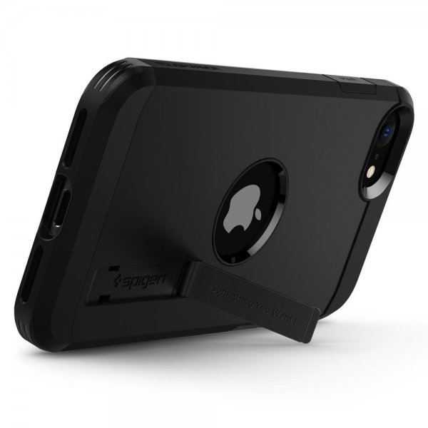 Spigen iPhone 7/8/SE Suojakuori Tough Armor Musta