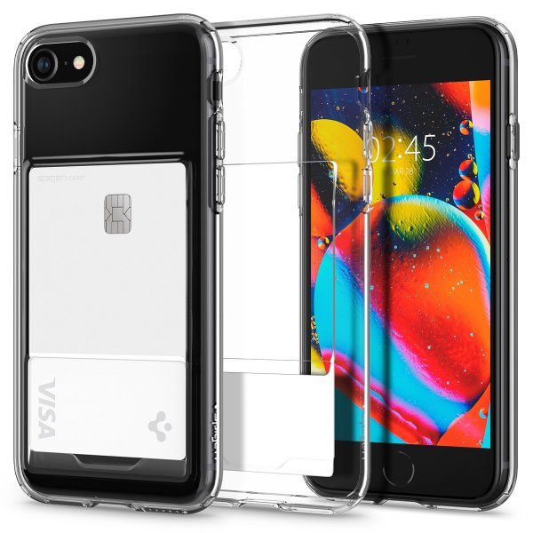 Spigen iPhone 7/8/SE kuori Crystal Slot Crystal Clear