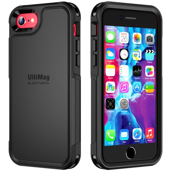 4smarts iPhone 7/8/SE kuori Defend Case MagSafe Musta