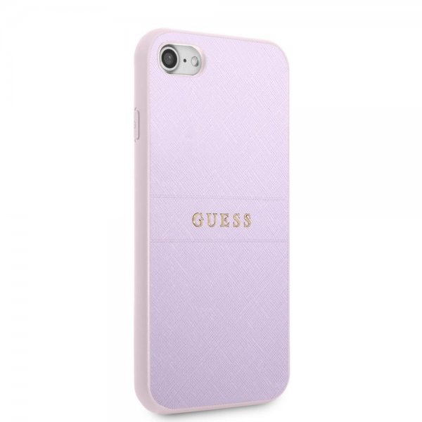 Guess iPhone 7/8/SE Kuori Saffiano Metal Logo Lila