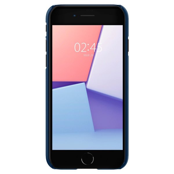 Spigen iPhone 7/8/SE kuori Thin Fit Navy Blue