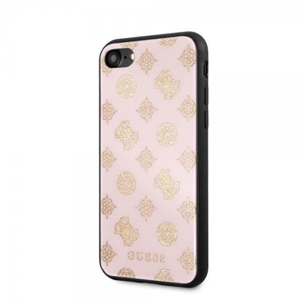 Guess iPhone 7/8/SE Kuori Glitter Peony Roosa