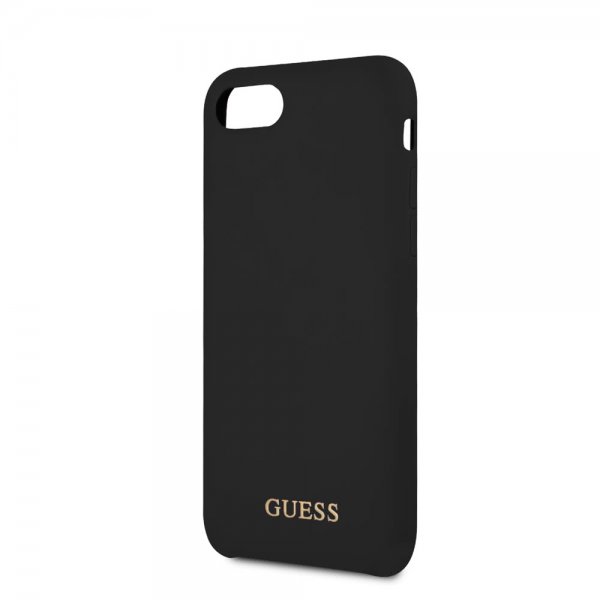 Guess iPhone 7/8/SE Kuori Silicone Logo Musta