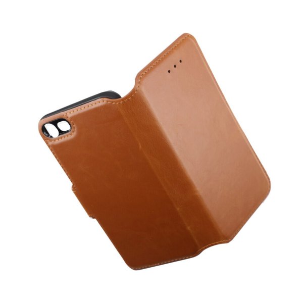 Rvelon iPhone 7/8/SE Suojakotelo, avattava korttipaikka, ruskea