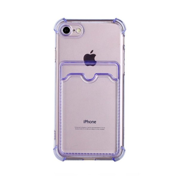 iPhone 7/8/SE Kuori Korttipidike Iskunkestävä Violetti