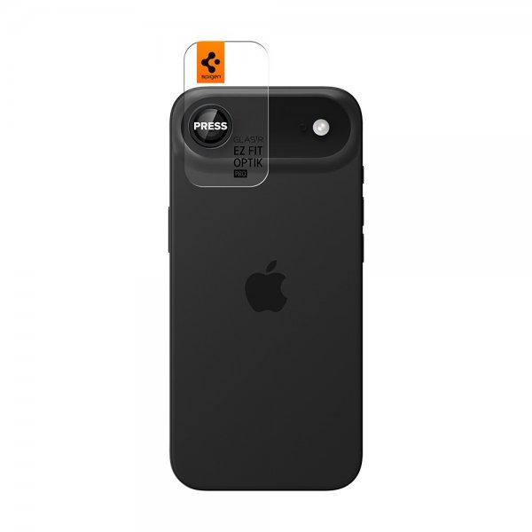 Spigen iPhone Air -kamerasuojalasi GLAS.tR EZ Fit Optik Pro, 2 kpl, musta