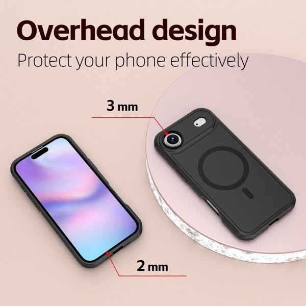 4smarts iPhone Air -kuori Defend Case Ultimag, musta