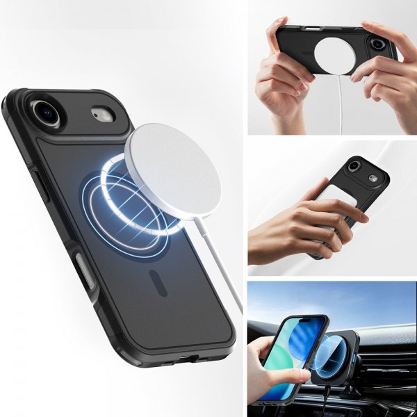 4smarts iPhone Air -kuori Defend Case Ultimag, musta
