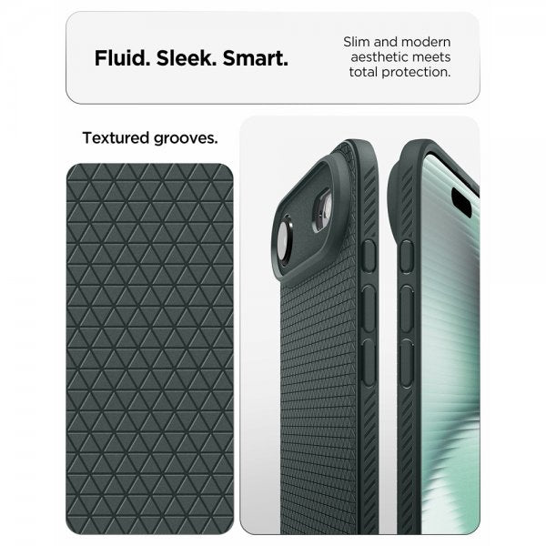 Spigen iPhone Air -kuori Liquid Air Abyss Green