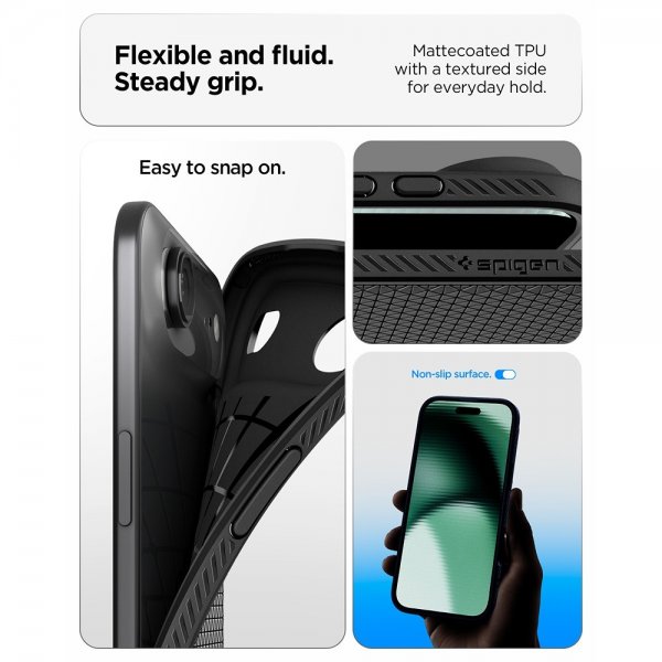 Spigen iPhone Air -kuori, Liquid Air Matte Black