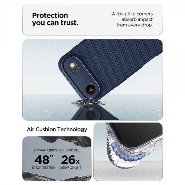 Spigen iPhone Air -kuori Liquid Air, laivastonsininen