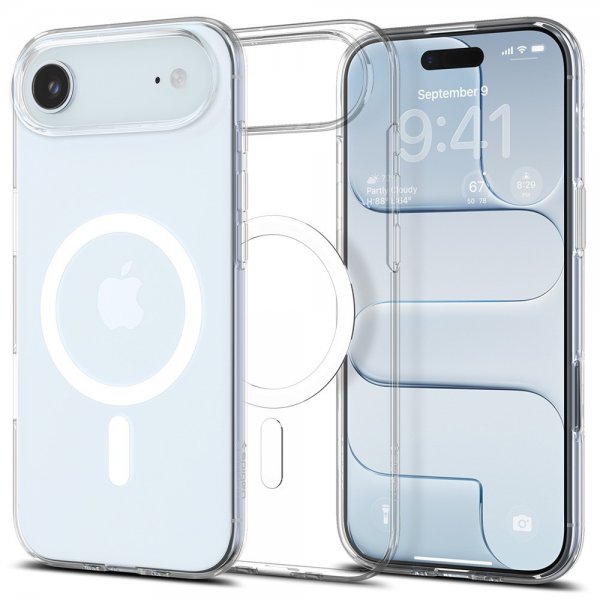 Spigen iPhone Air -kuori Liquid Crystal MagFit kirkas valkoinen