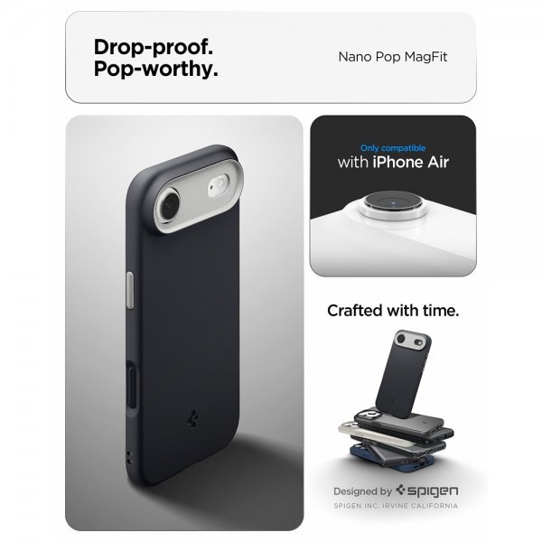 Spigen iPhone Air Skal Nano Pop MagFit Black Sesame