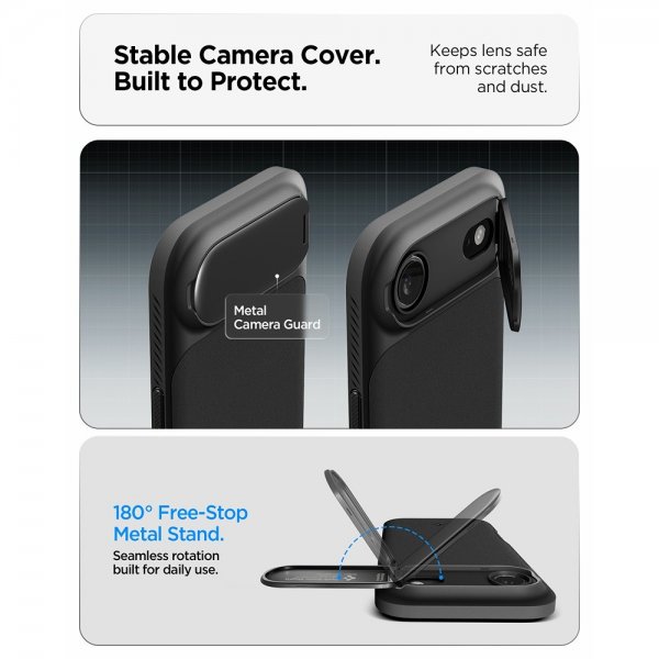 Spigen iPhone Air Skal Optik Armor MagFit Musta