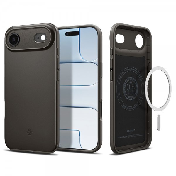 Spigen iPhone Air -kuori Thin Fit MagFit Gunmetal