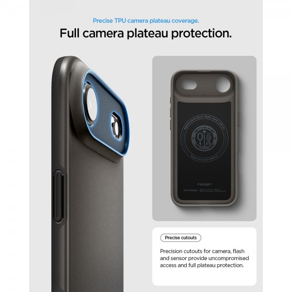 Spigen iPhone Air -kuori Thin Fit MagFit Gunmetal
