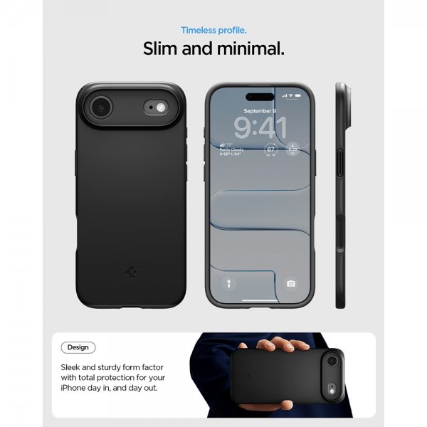 Spigen iPhone Air -kuori Thin Fit MagFit musta