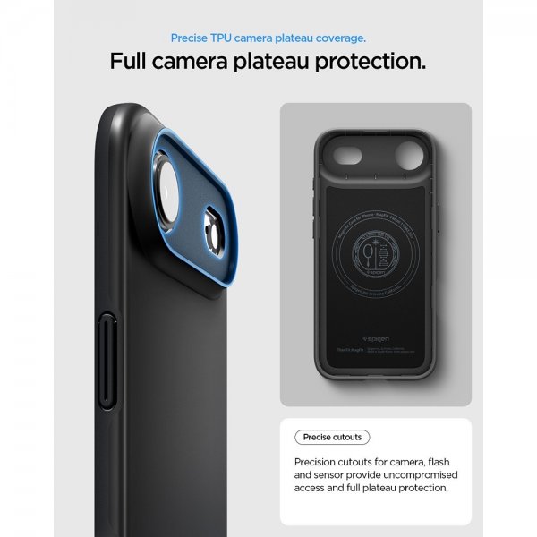 Spigen iPhone Air -kuori Thin Fit MagFit musta