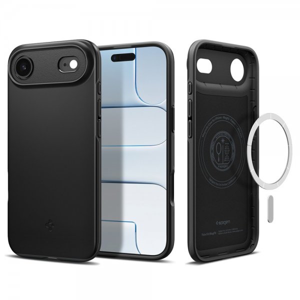 Spigen iPhone Air -kuori Thin Fit MagFit musta