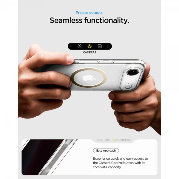 Spigen iPhone Air -kuori Ultra Hybrid MagFit kirkas kulta