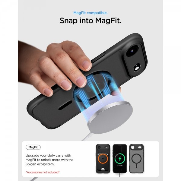 Spigen iPhone Air -kuori Ultra Hybrid MagFit Frost Black