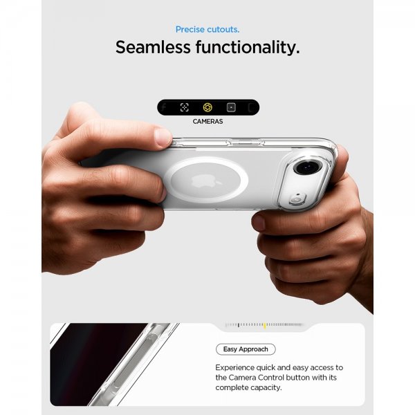 Spigen iPhone Air -kuori Ultra Hybrid MagFit Frost White