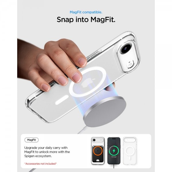 Spigen iPhone Air -kuori Ultra Hybrid MagFit Frost White