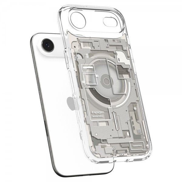 Spigen iPhone Air -kuori Ultra Hybrid Zero One MagFit Natural Titanium