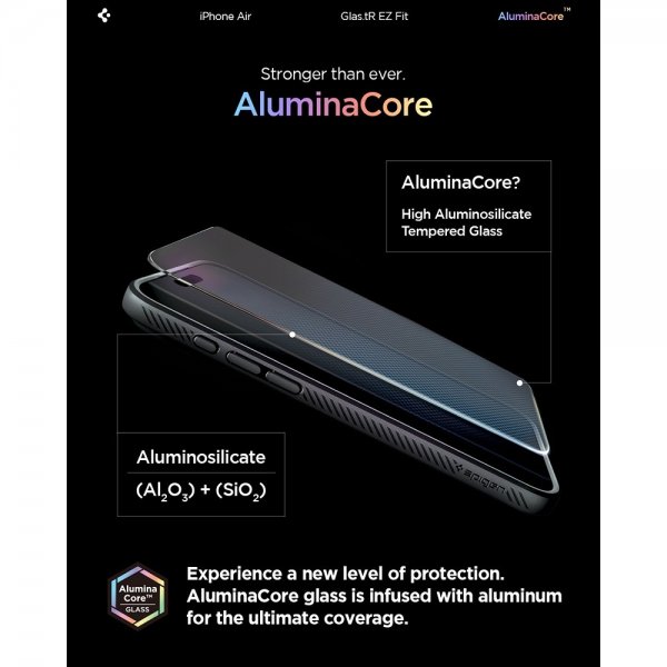 Spigen iPhone Air -näytönsuoja GLAS.tR EZ Fit 2-pakkaus