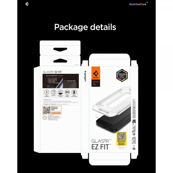 Spigen iPhone Air -näytönsuoja GLAS.tR EZ Fit 2-pakkaus