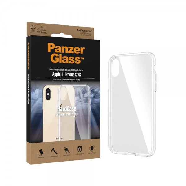 PanzerGlass iPhone X/Xs -suojakuori, HardCase, läpinäkyvä