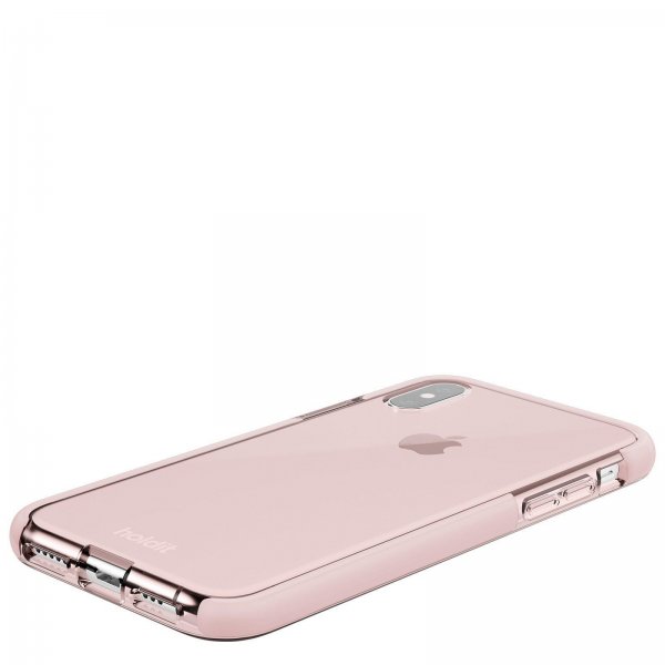 holdit iPhone X/Xs -suojakuori, läpinäkyvä (blush pink)