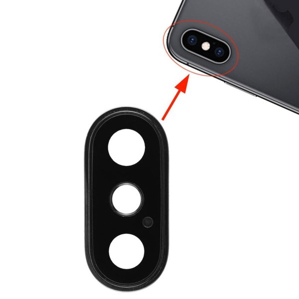 iPhone X Kameran linssi ja kehys – Valkoinen