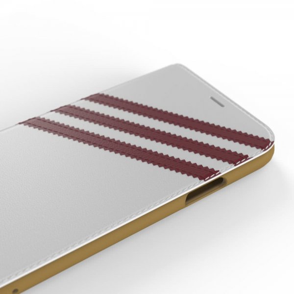 Adidas iPhone X/Xs -kotelo TAI kirjakotelo SS19 Burgundy White
