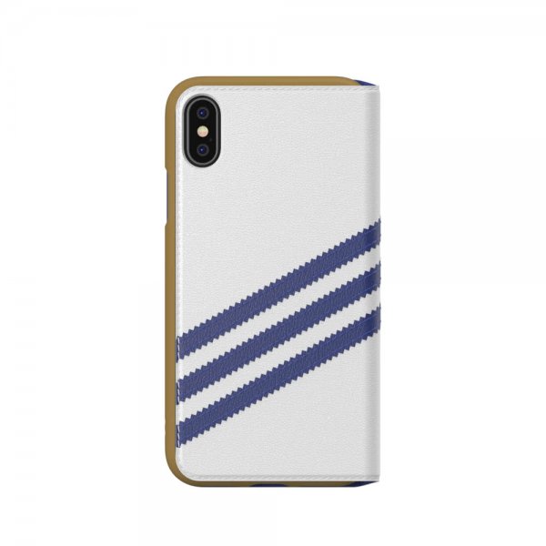 Adidas iPhone X/Xs Kotelo TAI Booklet Case SS19 Valkoinen Sininen
