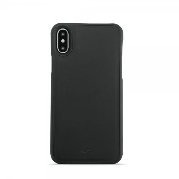 Puro iPhone X/Xs -lompakkokotelo, irrotettava 2-in-1, musta