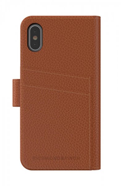 Richmond & Finch iPhone X/Xs Lompakkokotelo Irrotettava kuori Ruskea