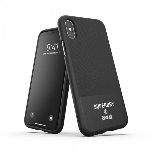 Superdry iPhone X/Xs -suojakuori, Moulded Case Canvas, musta